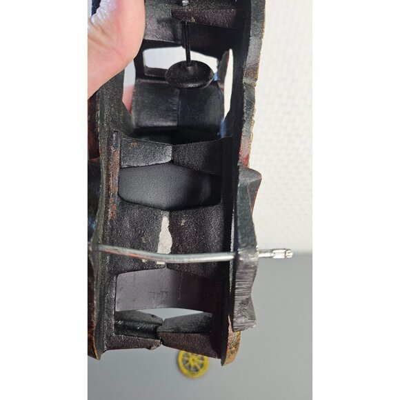 Vintage Cast Iron Overland Circus Elephant Cage Toy Truck Brown & Yellow - Picture 10 of 10